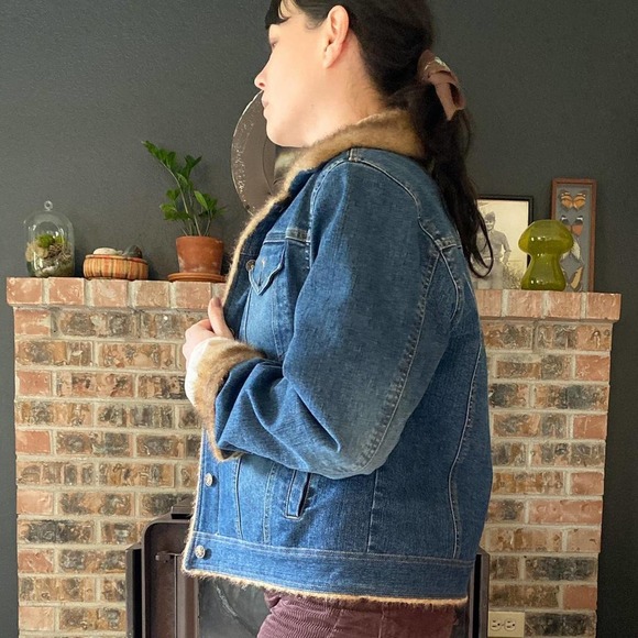 Y2k vintage denim and faux fur jacket - Picture 4 of 8